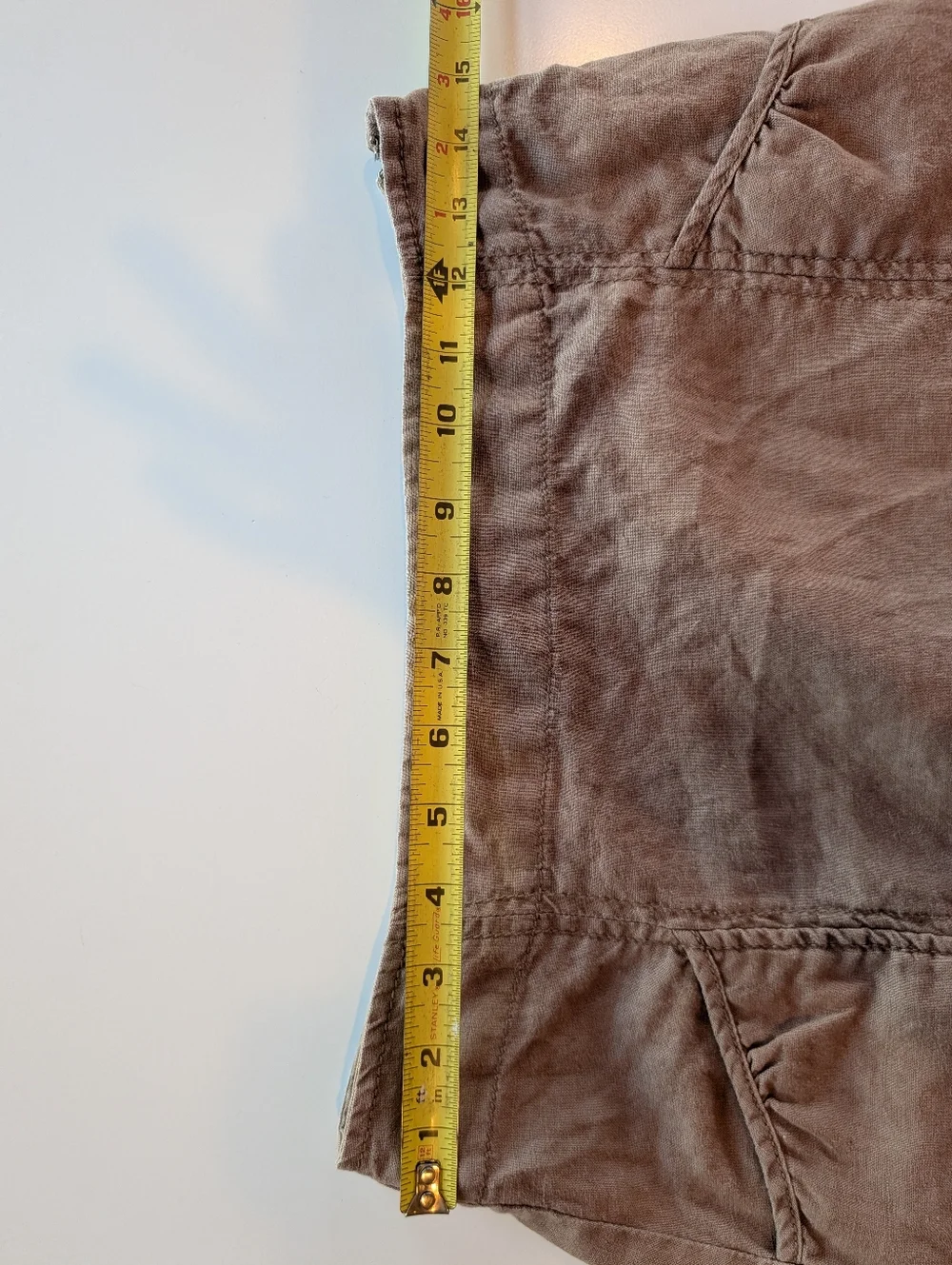 %100 Linen Y2K Vintage Skirt In Neutral Mushroom Brown Tan By Merona Size 4